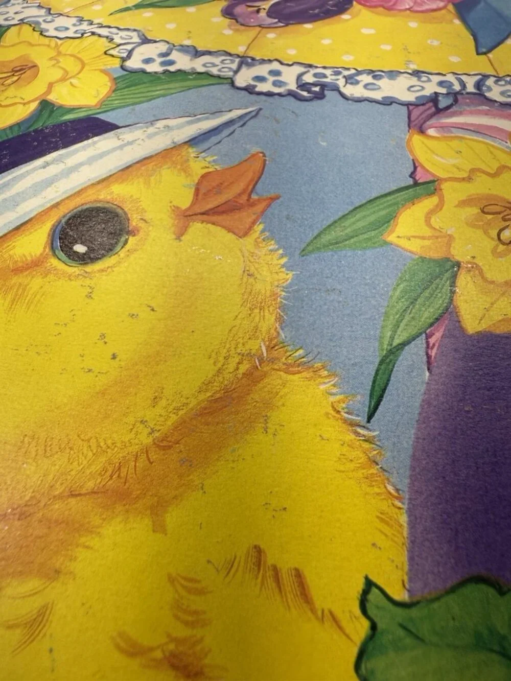 Vintage 3 Easter Spring Bunny Rabbit Chick Die Cut Paper Decorations Cutout